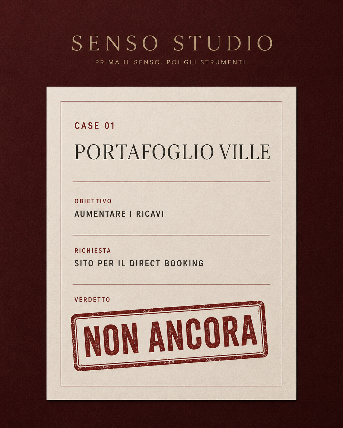 Copertina CASE 01 — Portafoglio ville