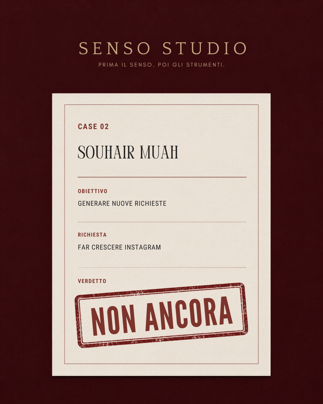 Copertina CASE 02 — Souhair MUAH