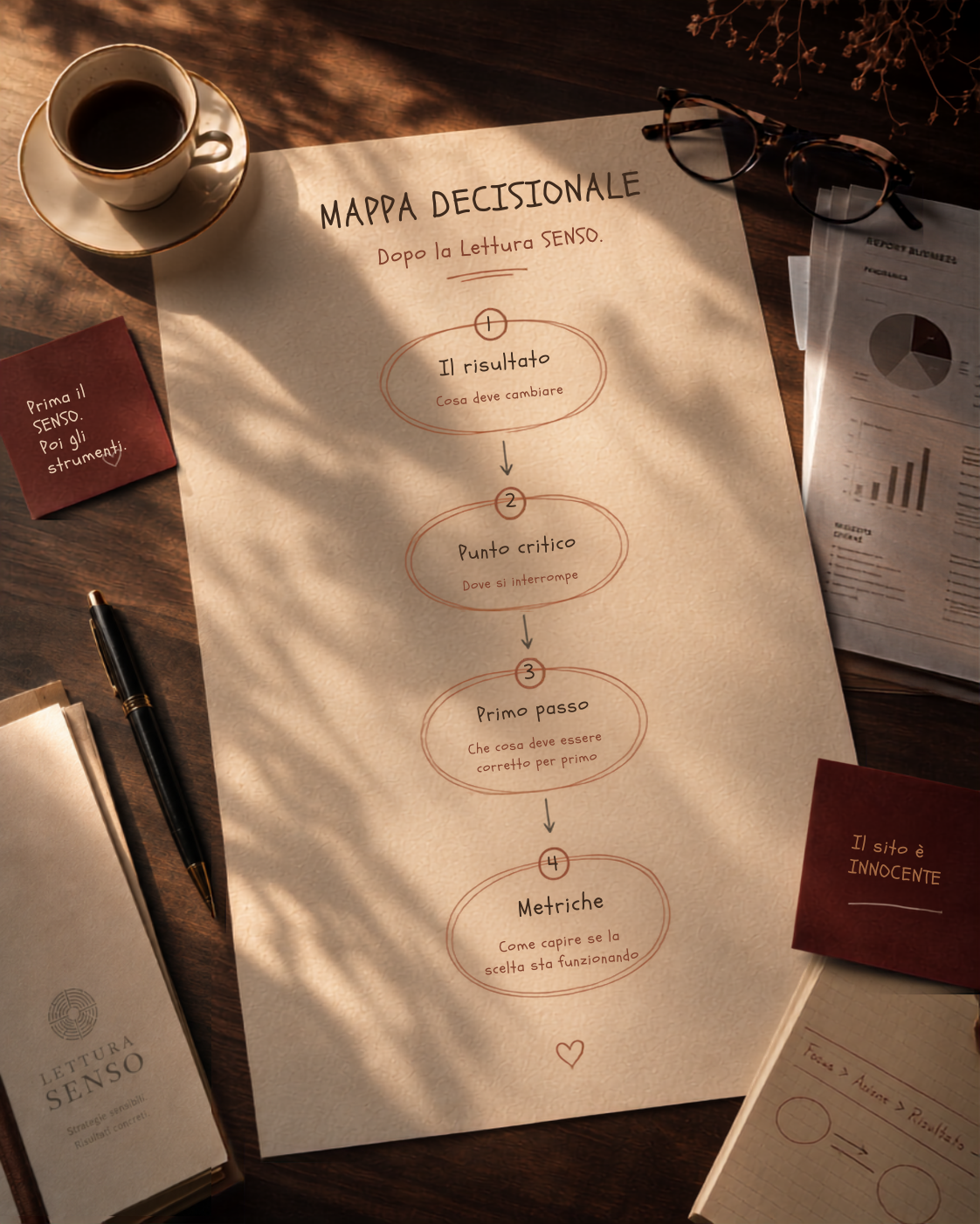 Esempio visivo della mappa decisionale Lettura SENSO